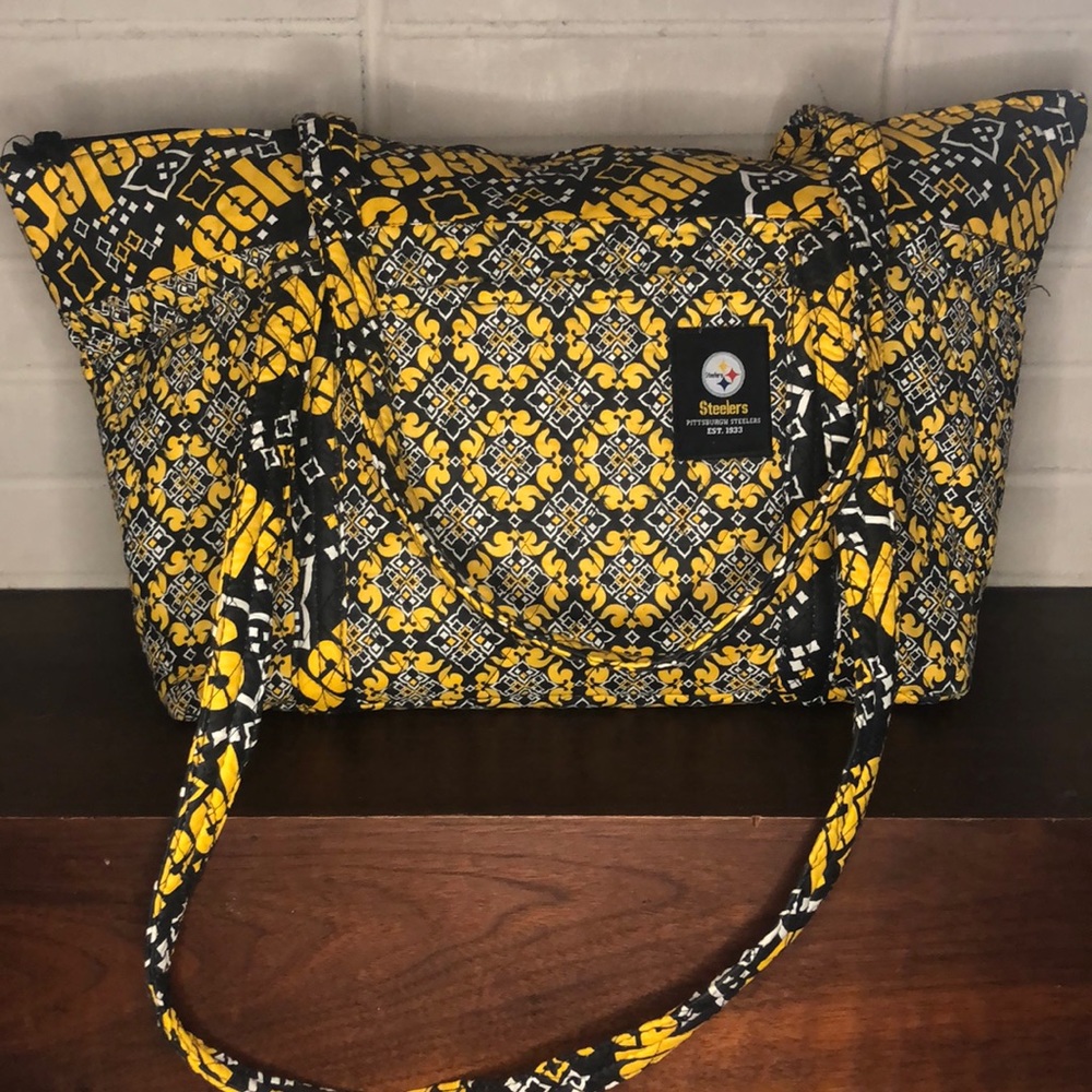 Pittsburgh Steelers Large Quilted Over Night Bag / Large Zippered Tote